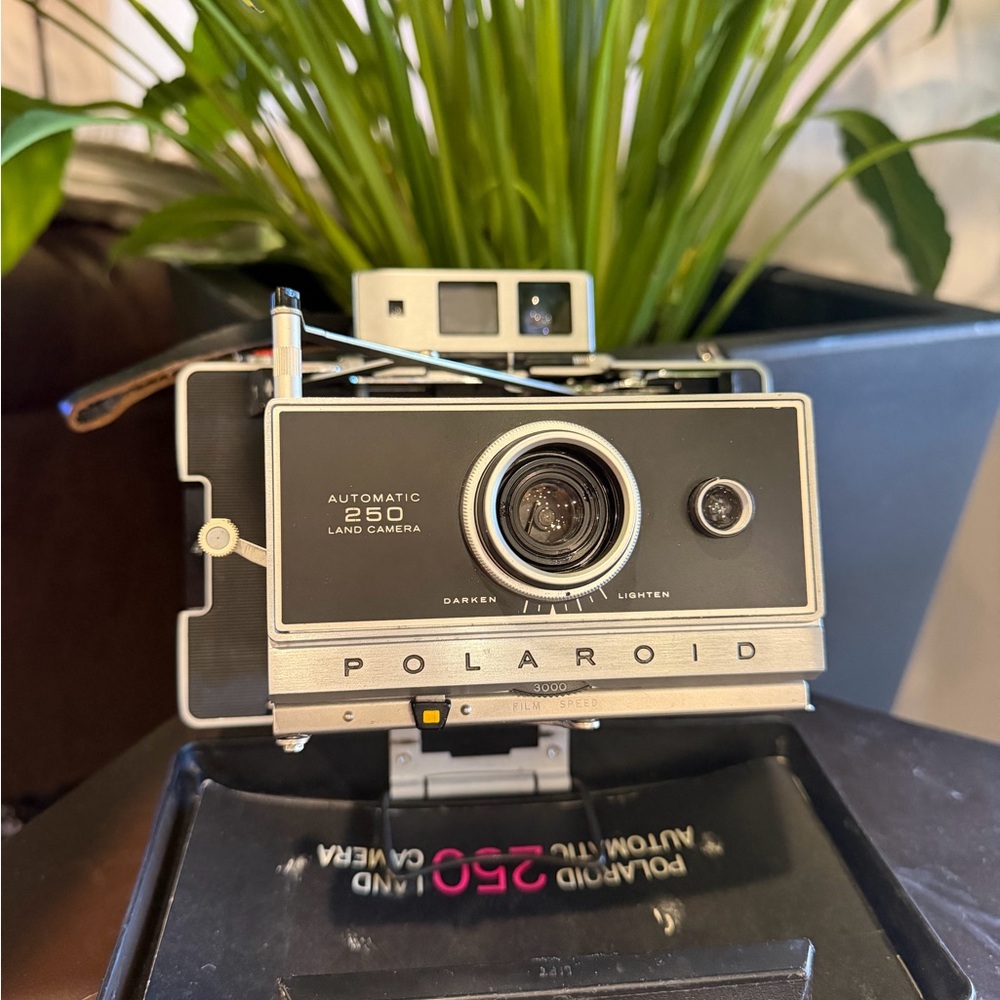 Polaroid Automatic 250 Land Camera - Black and Gray